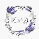 Aufkleber Hochzeit "Lavendel"