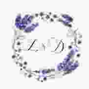 Aufkleber Hochzeit "Lavendel" Aufkleber, selbstklebend, rund weiss
