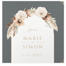 Klick: Details zu Gästebuch Selection Hochzeit "Blumenbogen" anzeigen Gästebuch Selection Hochzeit Blumenbogen Leinen-Hardcover grau