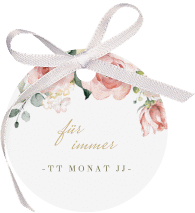 Klick: Details zu Geschenkanhänger Hochzeit "Graceful" anzeigen Geschenkanhänger Hochzeit Graceful Geschenkanhänger, rund weiss
