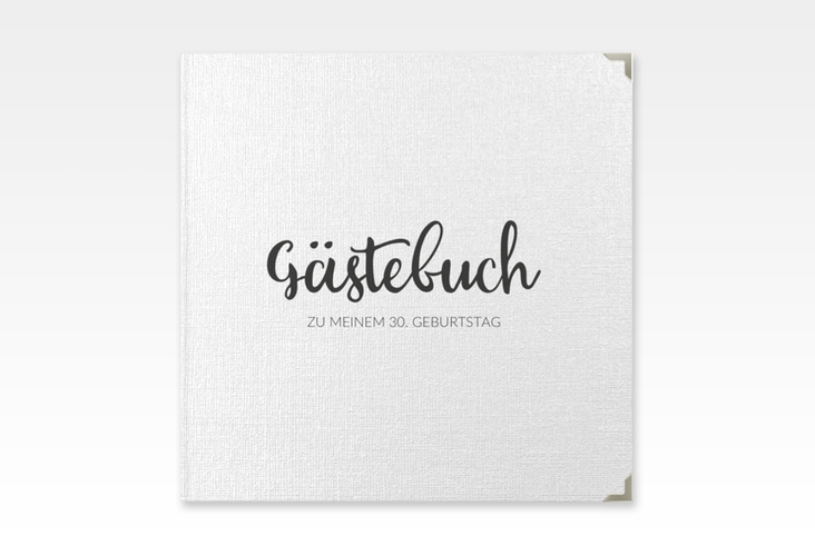 Gästebuch Selection Geburtstag Handwriting Leinen-Hardcover schwarz