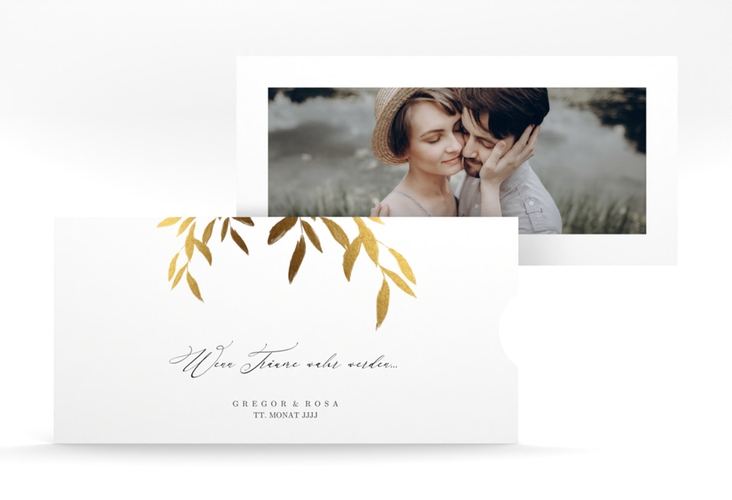 Hochzeitseinladung Demure Einsteckkarte weiss