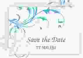 Save the Date-Karte Hochzeit "Palma" A6 quer braun