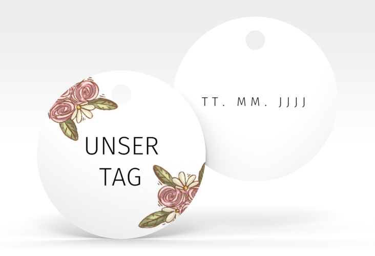Geschenkanhänger Hochzeit Hochzeitsbulli Geschenkanhänger, rund