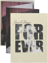 Foto-Leporello Hochzeit Letters Leporello beige