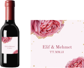 Klick: Details zu Piccoloetikett Hochzeit "Cherie" anzeigen Piccoloetikett Hochzeit Cherie Etikett Piccolo rosa