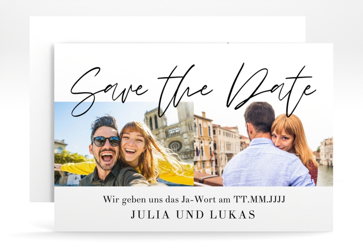 Save the Date-Karte Liebesreise A6 Karte quer