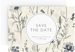 Klick: Details zu Save the Date-Karte "Chinoiserie" anzeigen Save the Date-Karte Chinoiserie A6 Karte quer beige