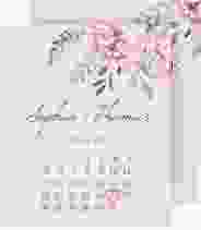 Save the Date-Kalenderblatt Blooming Kalenderblatt-Karte rosa