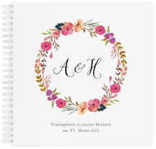 Klick: Details zu Trautagebuch Hochzeit "Fiore" anzeigen Trautagebuch Hochzeit Fiore Trautagebuch Hochzeit weiss