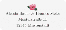 Klick: Details zu Absenderetikett Hochzeit "Fiore" anzeigen Absenderetikett Hochzeit Fiore 45,7 x 21,2 mm weiss