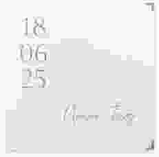 Gästebuch Selection Hochzeit Day Leinen-Hardcover weiss mit Datum im minimalistischen Design