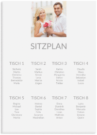 Klick: Details zu Sitzplan Leinwand Hochzeit "Vista" anzeigen Sitzplan Leinwand Hochzeit "Vista" 50 x 70 cm Leinwand
