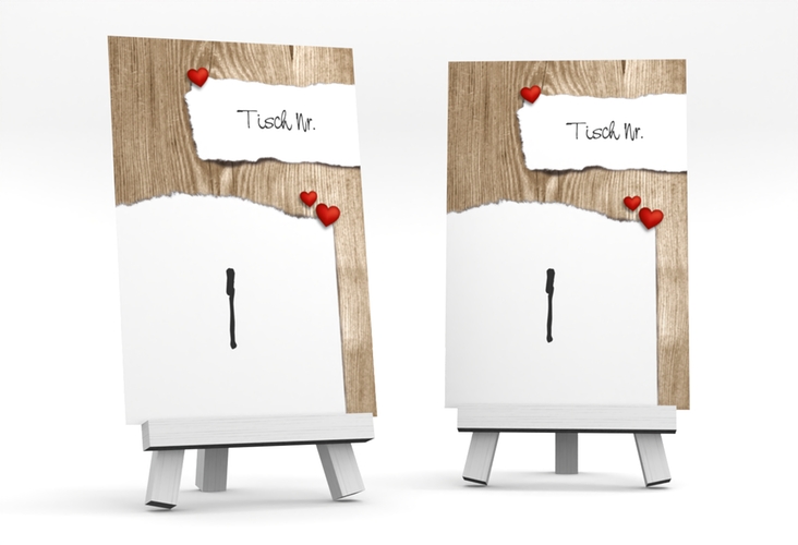 Tischnummer Hochzeit Reichenhall Tischaufsteller braun