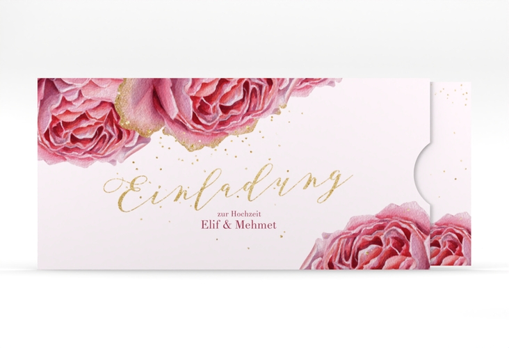 Hochzeitseinladung Cherie Einsteckkarte gold