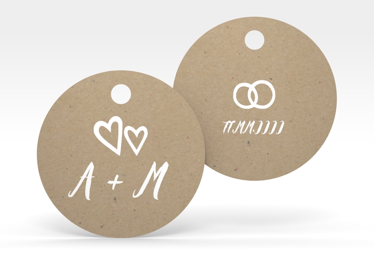 Geschenkanhänger Hochzeit Icons Geschenkanhänger, rund hochglanz