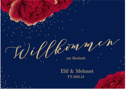 Klick: Details zu Willkommensschild Poster "Cherie" anzeigen Willkommensschild Poster Cherie 70 x 50 cm Poster gold