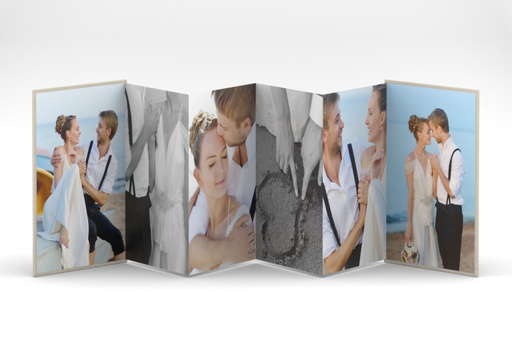 Foto-Leporello Hochzeit Lebenstraum Leporello beige