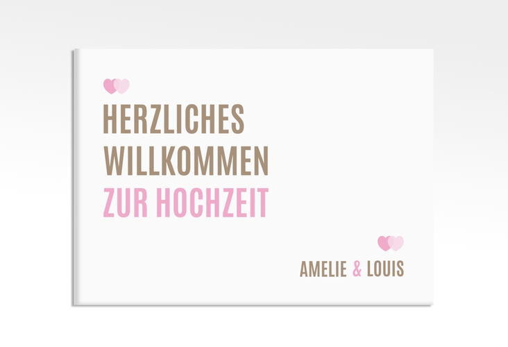Willkommensschild Hochzeit Couple 70 x 50 cm Leinwand
