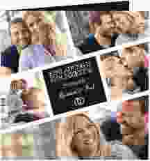 Hochzeitseinladung Rise quadr. Klappkarte schwarz
