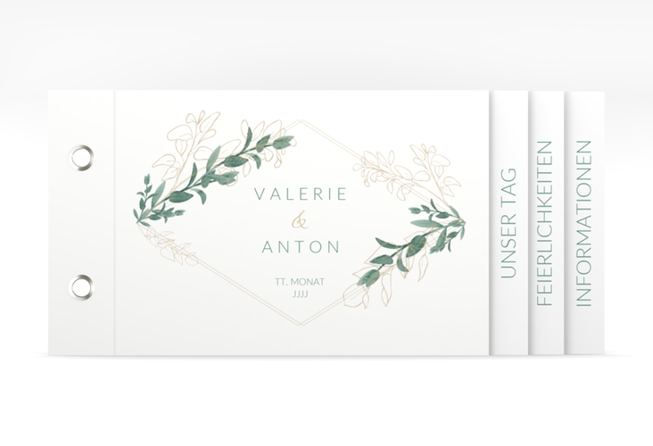 Hochzeitseinladung Verde Booklet