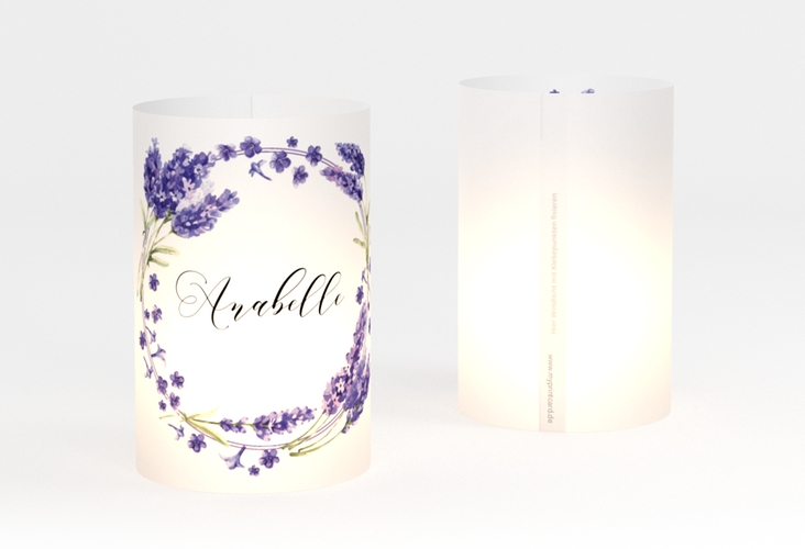 Windlicht Hochzeit Lavendel Windlicht weiss
