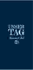 Tagesablauf Hochzeit Rise lange Karte hoch blau