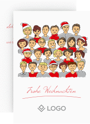 Klick: Details zu Geschäftliche Weihnachtskarte "Team" anzeigen Geschäftliche Weihnachtskarte "Team"