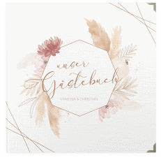 Klick: Details zu Gästebuch Selection Hochzeit "Bohostyle" anzeigen Gästebuch Selection Hochzeit Bohostyle Leinen-Hardcover beige mit Pampasgras in Aquarell