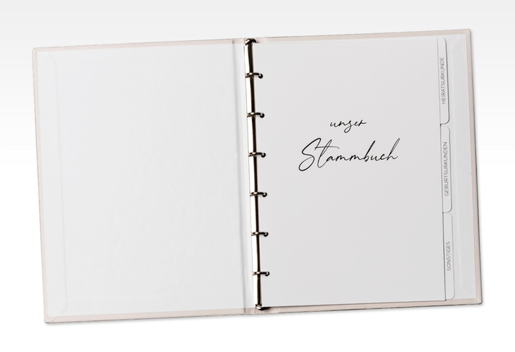 Stammbuch A5 Blue Floral Stammbuch A5 mit blauem Blumenmuster auf weißem Grund