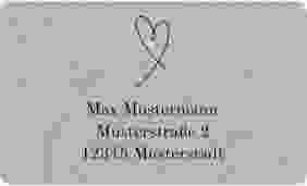 Empfängeretikett Hochzeit Hands 63,5 x 38,1 mm Kraftpapier mit sich haltenden Händen im Monoline-Stil
