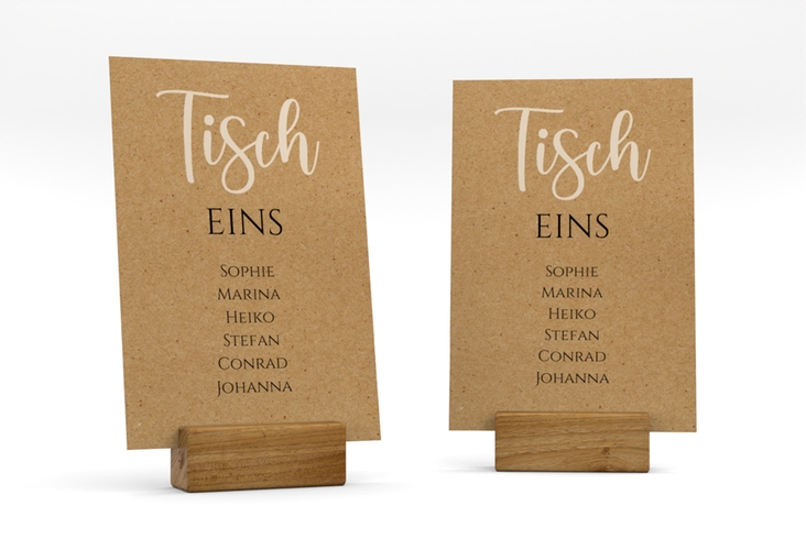 Tischaufsteller Hochzeit Noble Tischaufsteller mit elegantem Schriftzug