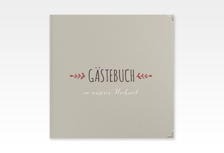 Gästebuch Selection Hochzeit Eden Leinen-Hardcover rot
