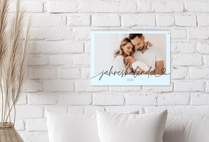 Wandkalender A3 Querformat Jahresgefühle A3 quer blau