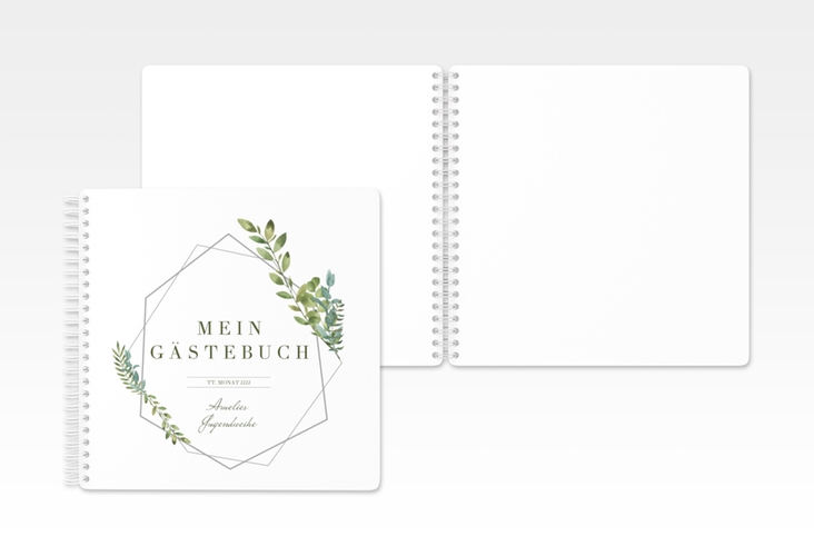 Gästebuch Jugendweihe Unizone Ringbindung grau