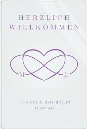 Klick: Details zu Willkommensschild Acryl "Infinity" anzeigen Willkommensschild Acryl Infinity 40 x 60 cm Acryl lila