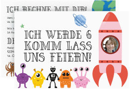 Einladungskarte Kindergeburtstag "Zahlien"