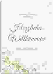 Willkommensschild Leinwand Lilly 50 x 70 cm Leinwand gruen