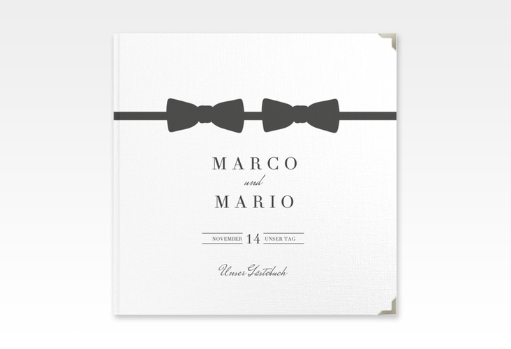 Gästebuch Selection Hochzeit Suits Leinen-Hardcover schwarz