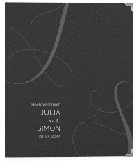 Hochzeitsalbum Eheschließung 21 x 25 cm schwarz