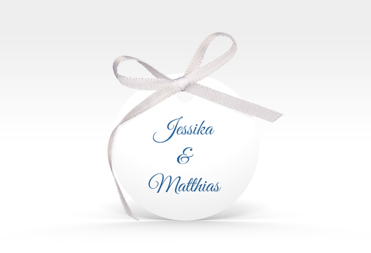 Geschenkanhänger Hochzeit Envie Geschenkanhänger, rund blau
