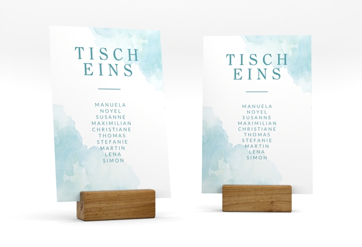 Tischaufsteller Hochzeit Blush Tischaufsteller tuerkis