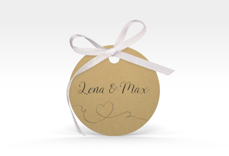 Geschenkanhänger Hochzeit Herzensbund Geschenkanhänger, rund