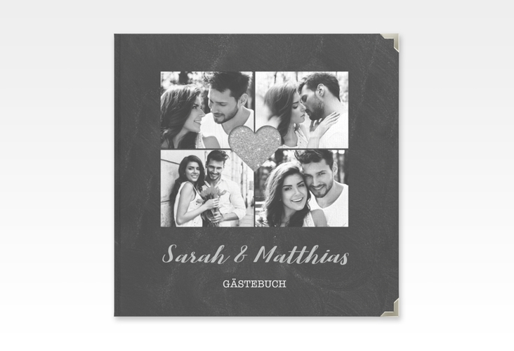 Gästebuch Selection Hochzeit Sparkly Leinen-Hardcover grau