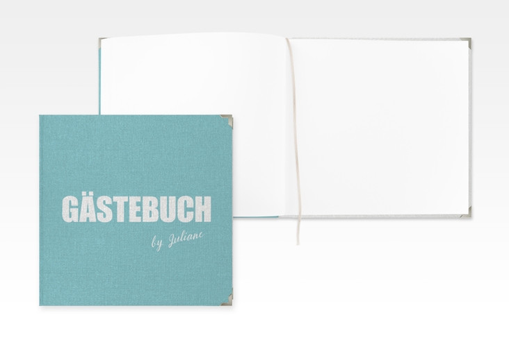 Gästebuch Selection Geburtstag Zig Leinen-Hardcover tuerkis