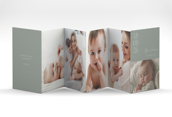 Foto-Leporello Baby First Day Leporello mit Foto und großem Geburtsdatum