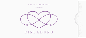 Klick: Details zu Hochzeitseinladung "Infinity" anzeigen Hochzeitseinladung Infinity Einsteckkarte lila