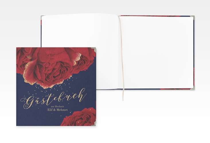 Gästebuch Selection Hochzeit "Cherie" Leinen-Hardcover blau