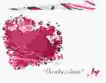 Danksagungskarte Hochzeit Mailand A6 Klappkarte quer pink