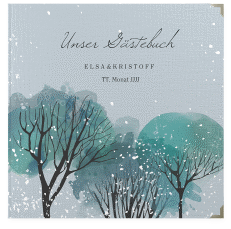 Klick: Details zu Gästebuch Selection Hochzeit "Winterhochzeit" anzeigen Gästebuch Selection Hochzeit Winterhochzeit Leinen-Hardcover blau